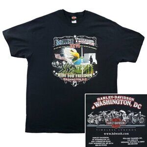 Rolling Thunder T-Shirt POW-MIA 2013 XXVI Biker Eagle Flag Military Veterans 2XL